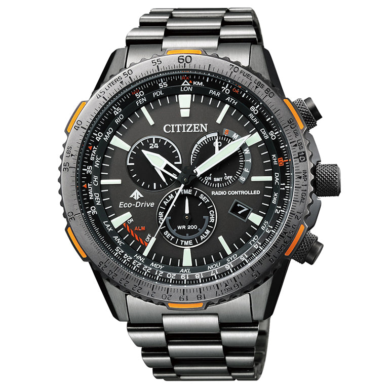 CB5007-51 - Citizen Crono Pilot Radiocontrolado Eco-Drive