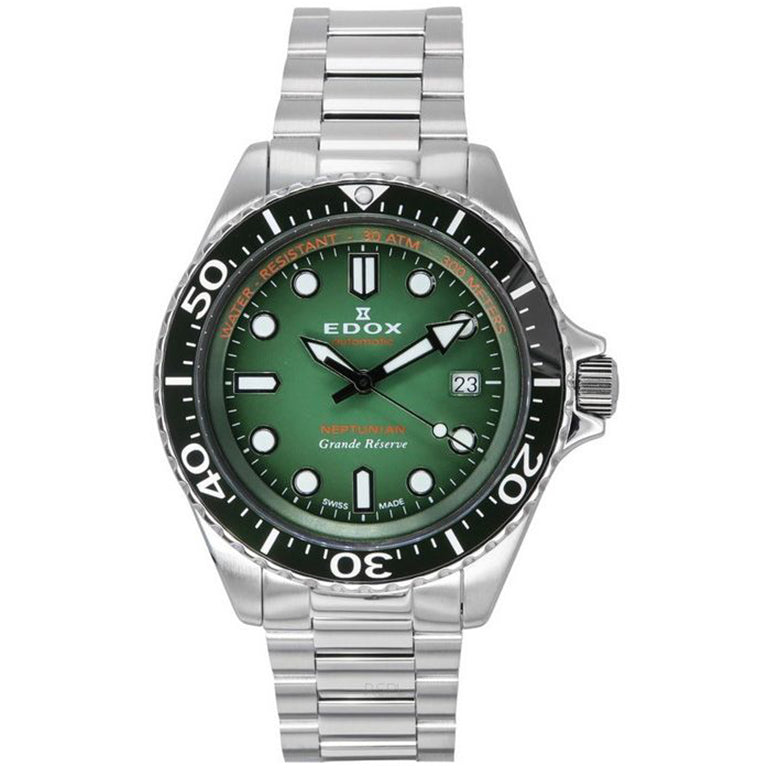 80801-3VM-VDN - Edox Neptunian Grande Réserve Date Automatic Verde