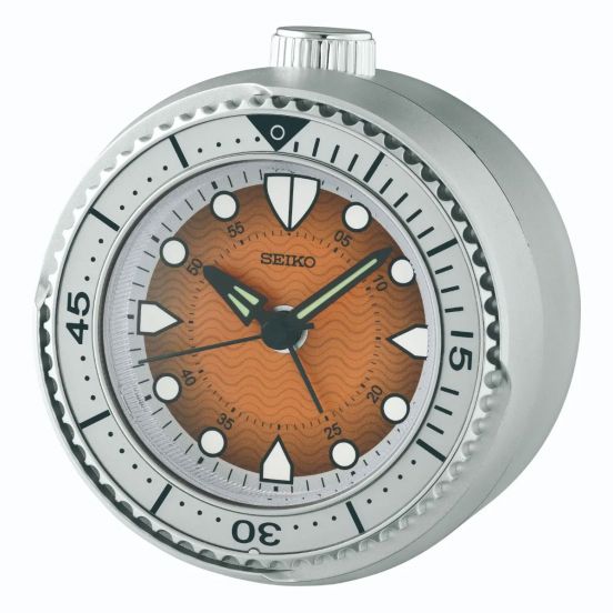 QHE207T - Reloj Despertador Seiko Tipo Diver Naranja