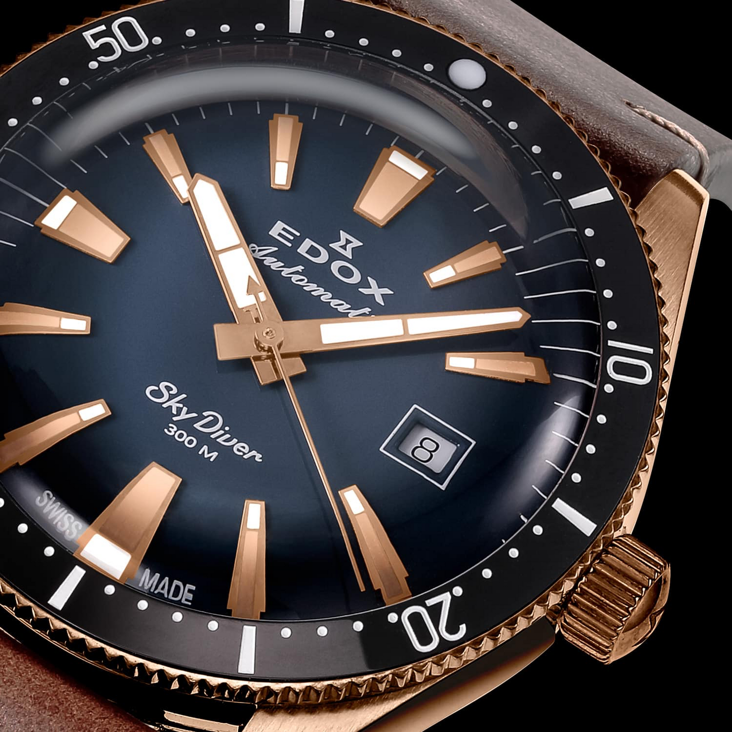 80126-BRN-BUIDR - Edox SkyDiver Date Automatic EDICIÓN LIMITADA