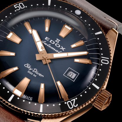 80126-BRN-BUIDR - Edox SkyDiver Date Automatic EDICIÓN LIMITADA