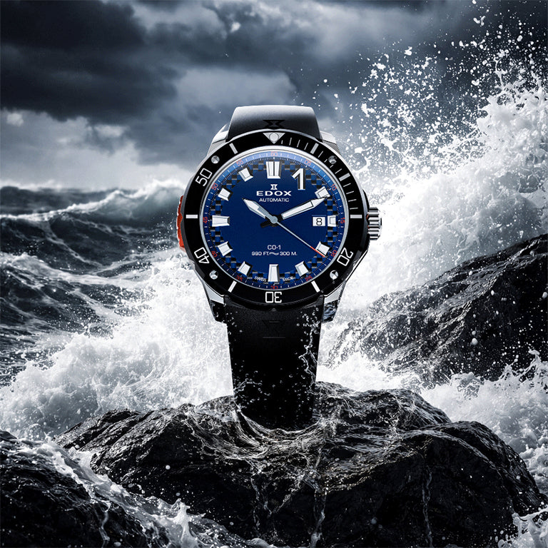 80137-3NO-CABUN - Edox CO-1 Date Automático Azul