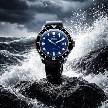80137-3NO-CABUN - Edox CO-1 Date Automático Azul