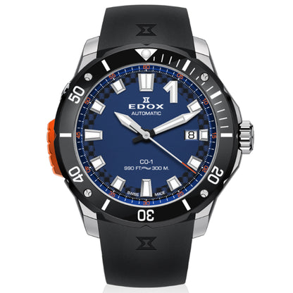 80137-3NO-CABUN - Edox CO-1 Date Automático Azul