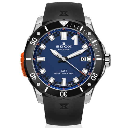 80137-3NO-CABUN - Edox CO-1 Date Automático Azul