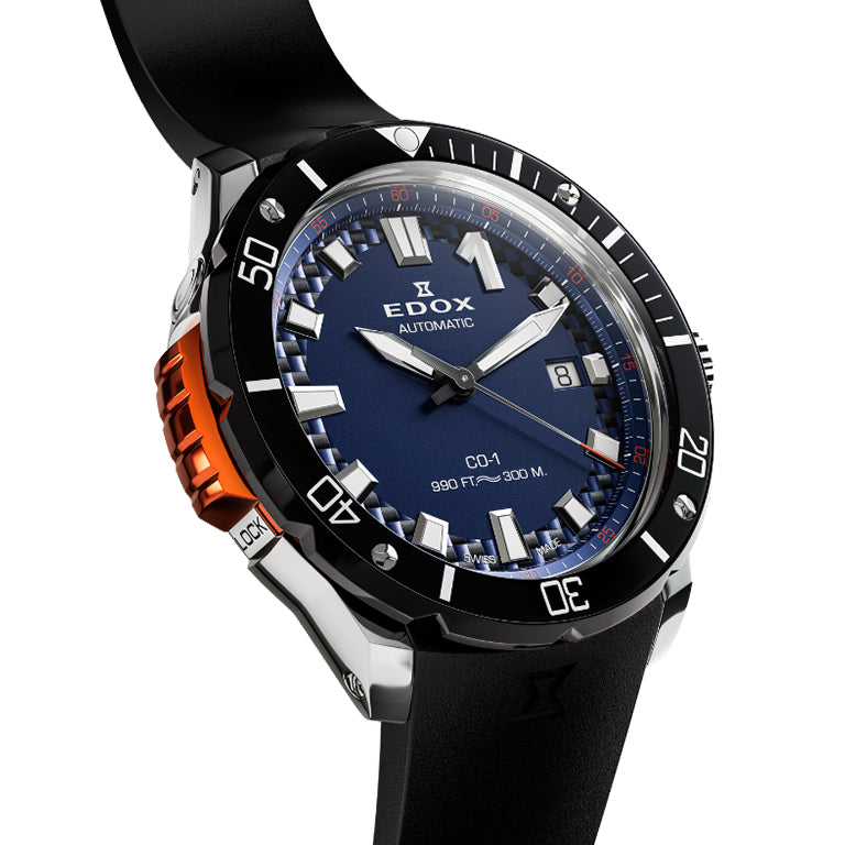 80137-3NO-CABUN - Edox CO-1 Date Automático Azul