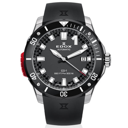 80137-3NR-CANN - Edox  CO-1 Date Automático Negro