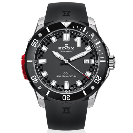 80137-3NR-CANN - Edox  CO-1 Date Automático Negro