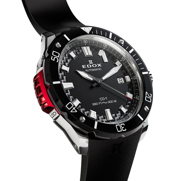 80137-3NR-CANN - Edox  CO-1 Date Automático Negro
