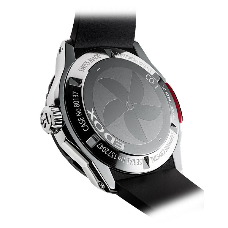 80137-3NR-CANN - Edox  CO-1 Date Automático Negro