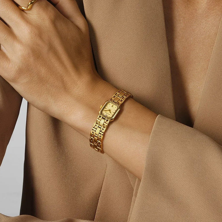 97P184 - Bulova Gold Quartz Sapphire Diamond