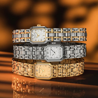 97P184 - Bulova Gold Quartz Sapphire Diamond