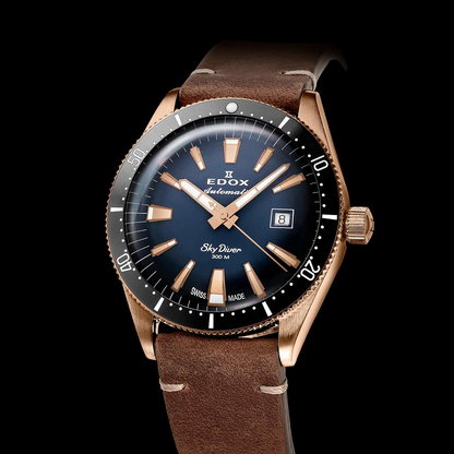 80126-BRN-BUIDR - Edox SkyDiver Date Automatic EDICIÓN LIMITADA