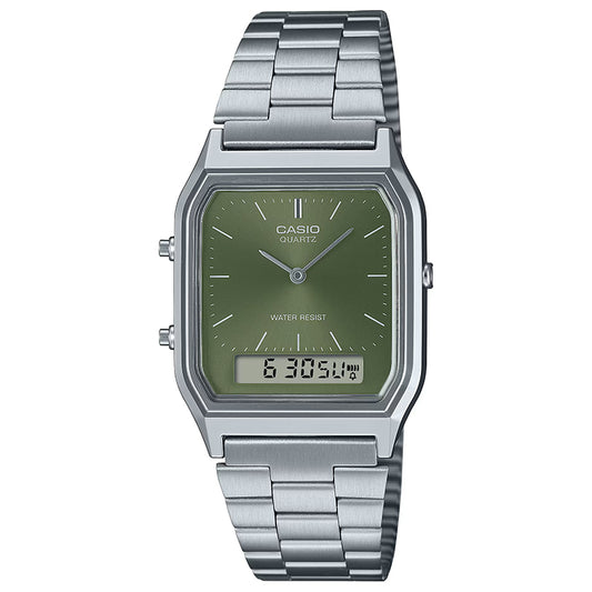 AQ-230A-3AMQYES - Casio Vintage - Edgy Collection Oliva