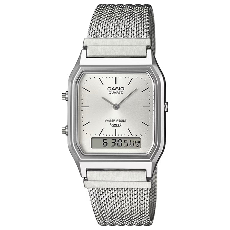 AQ-230EM-7AEF - Casio Vintage - Edgy Collection - Plata