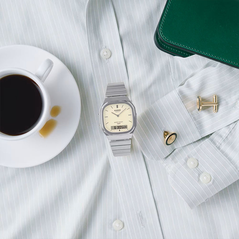 AQ-240E-7A2EF - Casio Vintage - Edgy Collection - Blanco
