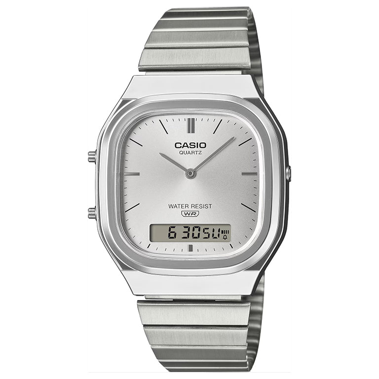 AQ-240E-7AEF - Casio Vintage - Edgy Collection - Plata