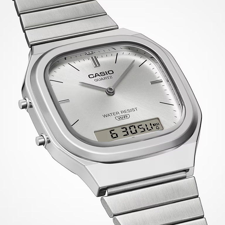 AQ-240E-7AEF - Casio Vintage - Edgy Collection - Plata