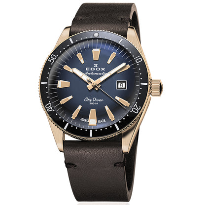 80126-BRN-BUIDR - Edox SkyDiver Date Automatic EDICIÓN LIMITADA