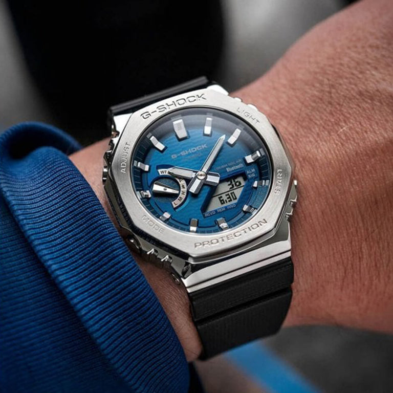 GBM-2100A-2BER - G-Shock G-Steel Azul