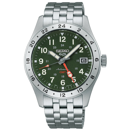 Seiko 5 Sports Field GMT esfera verde HDB001K1 - vista frontal
