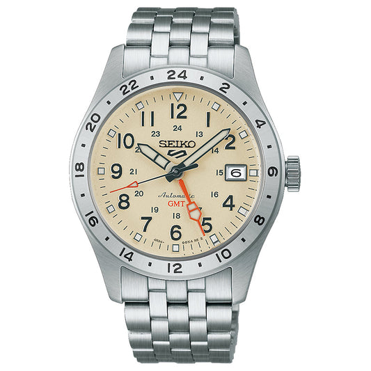 Seiko 5 Sports Field GMT esfera crema HDB002K1 - vista frontal