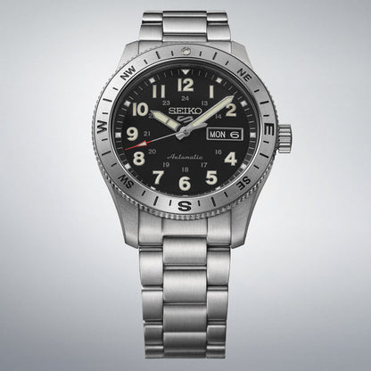 Seiko 5 Sports Field 41mm esfera negra HDB006K1 - vista 3