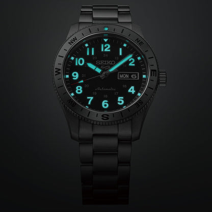 Seiko 5 Sports Field 41mm esfera negra HDB006K1 - vista 4
