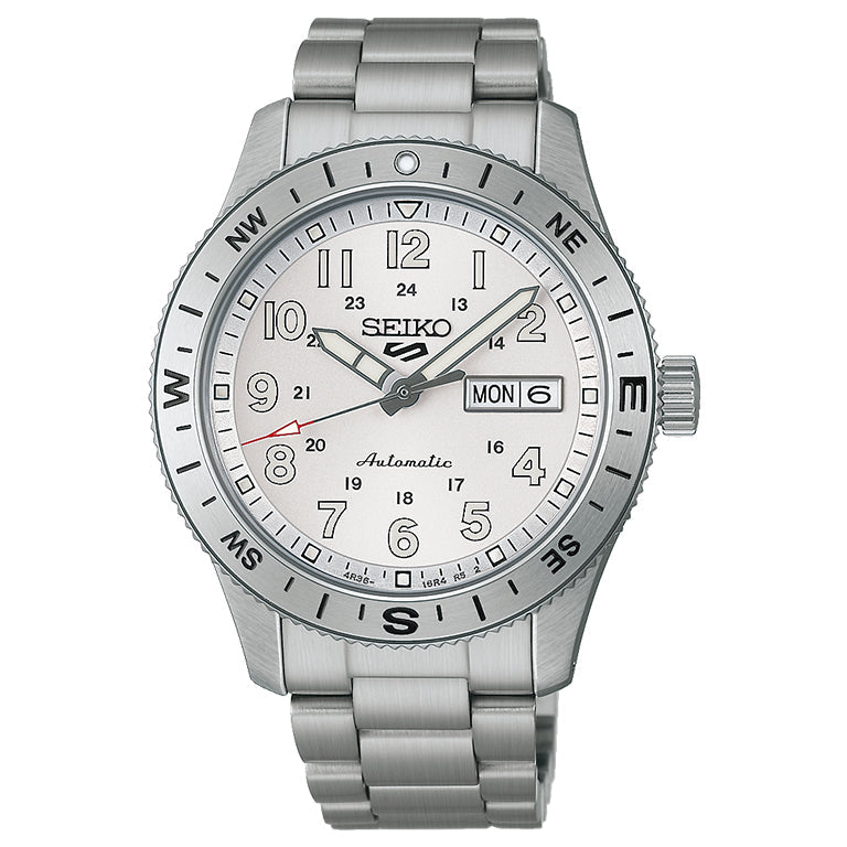 Seiko 5 Sports Field 41mm esfera blanca HDB007K1 - vista frontal