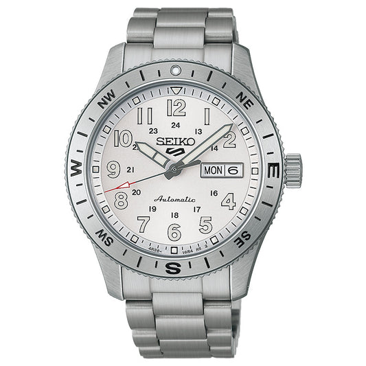 Seiko 5 Sports Field 41mm esfera blanca HDB007K1 - vista frontal