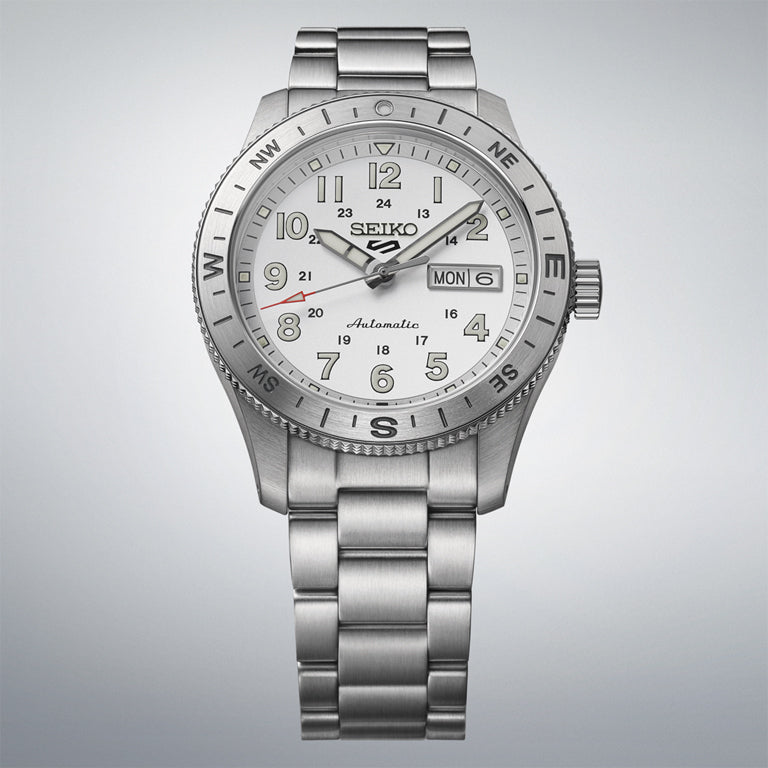 Seiko 5 Sports Field 41mm esfera blanca HDB007K1 - vista 3