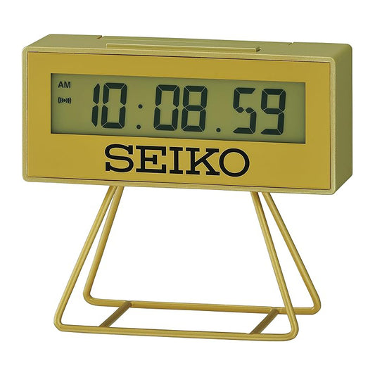 QHL062G - Reloj Despertador Seiko Tipo Crono de Competición Dorado