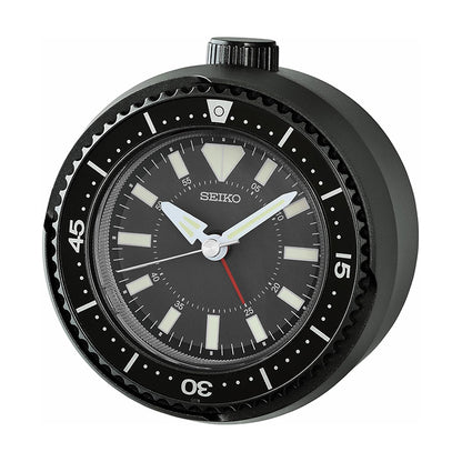 QHE207‑K – Reloj Despertador Seiko / Negro Metálico