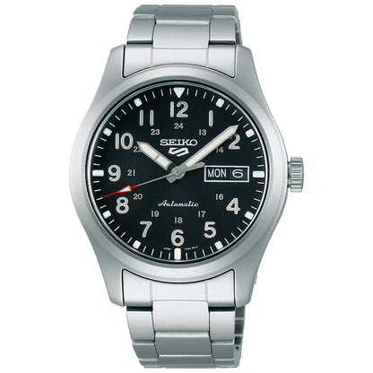 Seiko 5 Sports Field Military Negro SRPG27K1 - vista frontal