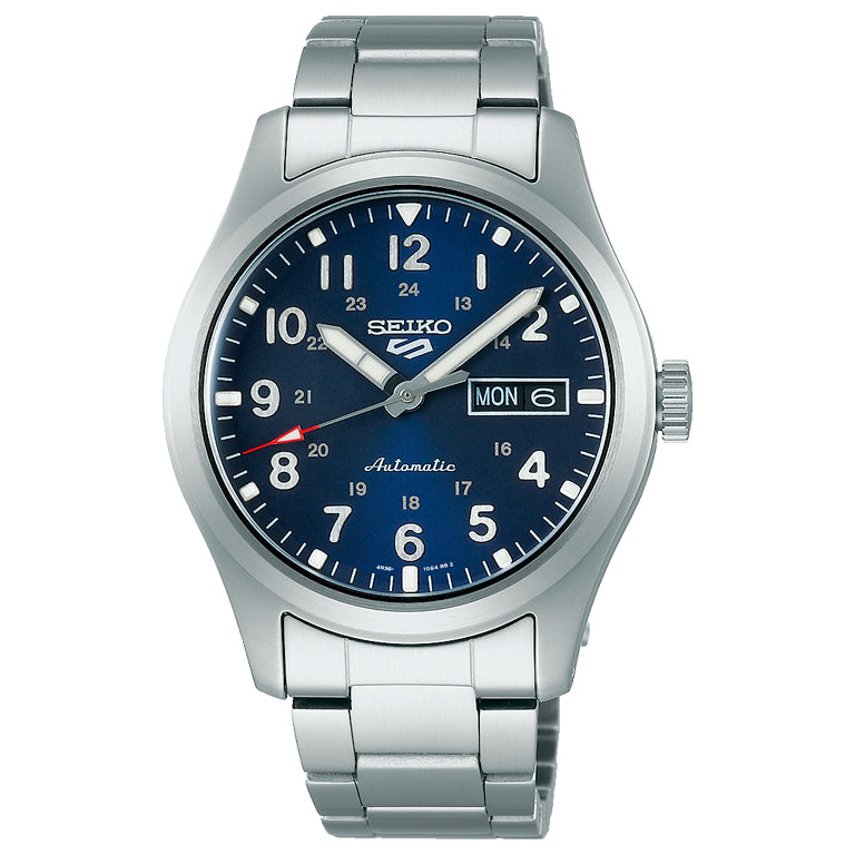 Seiko 5 Sports Field Military Azul SRPG29K1 - vista frontal