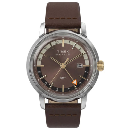 Timex Marlin Quartz GMT piel TW2Y84200 - vista frontal